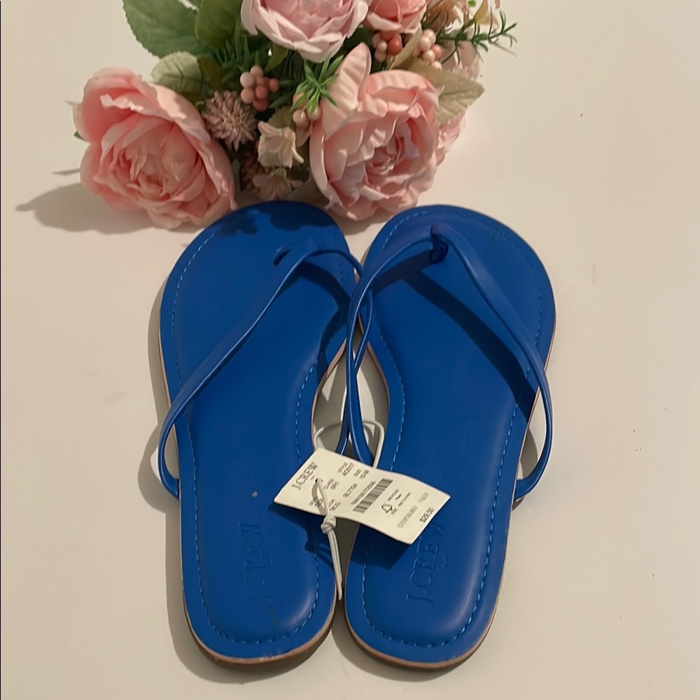 Blue Flip Flops, J Crew